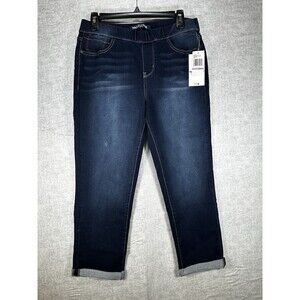 NWT Wallflower Juniors Denim Blue Jeans Size 11 Pull On Elastic Waist